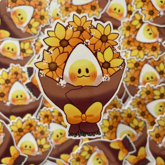 Egg Flower Sticker