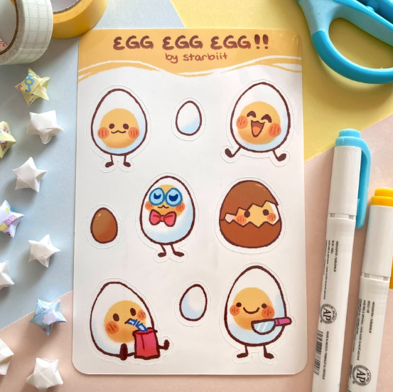 Egg, Egg, Egg Sticker Sheet