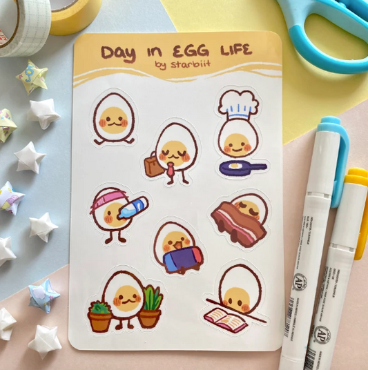 Day in Egg Life Sticker Sheet