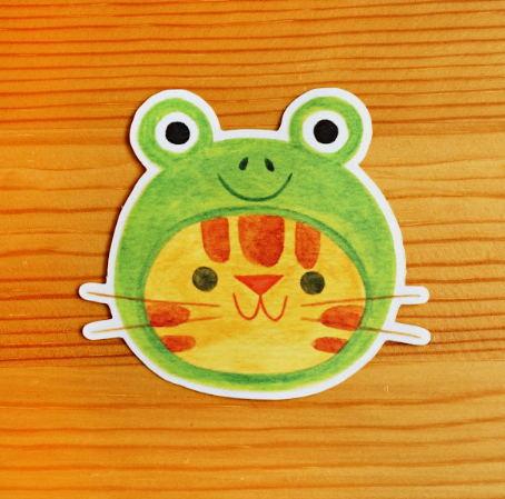 Frog Cat Sticker