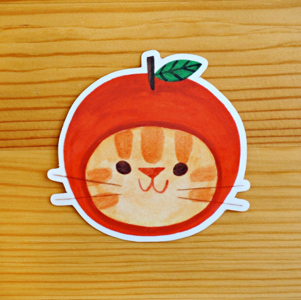 Apple Cat Sticker