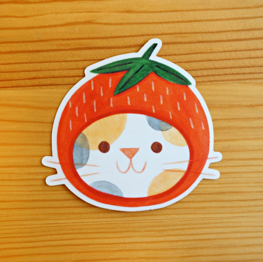 Strawberry Cat Sticker