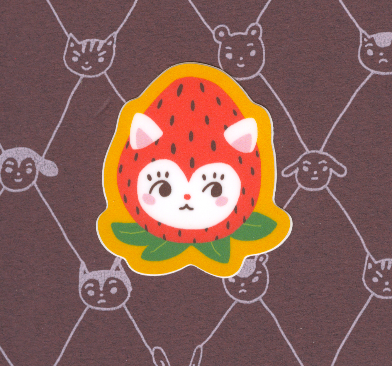 Strawberry Cat Sticker